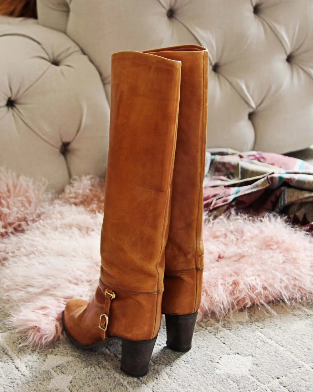 Vintage Soft Caramel Boots