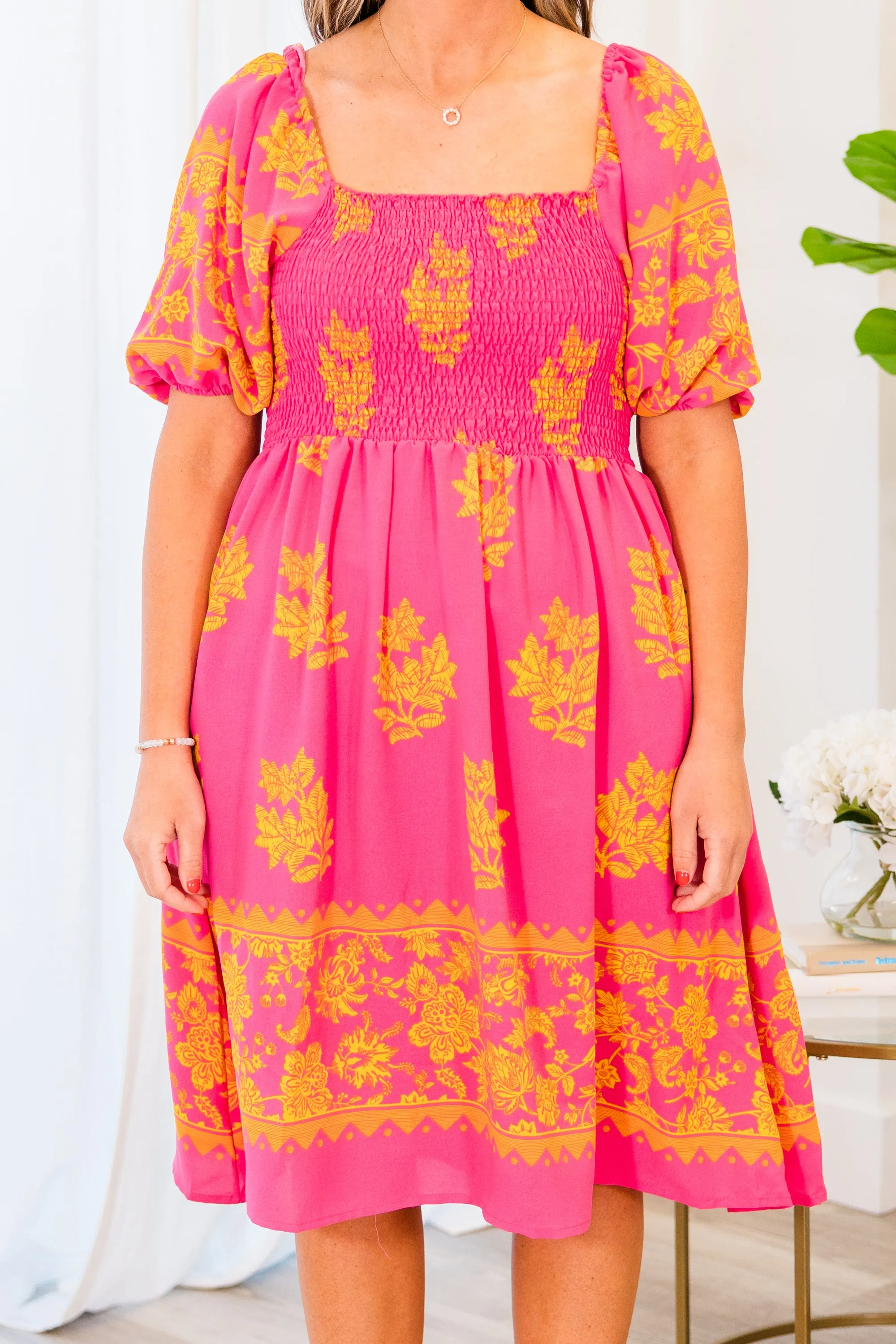 Whimsical Willow Dress, Pink