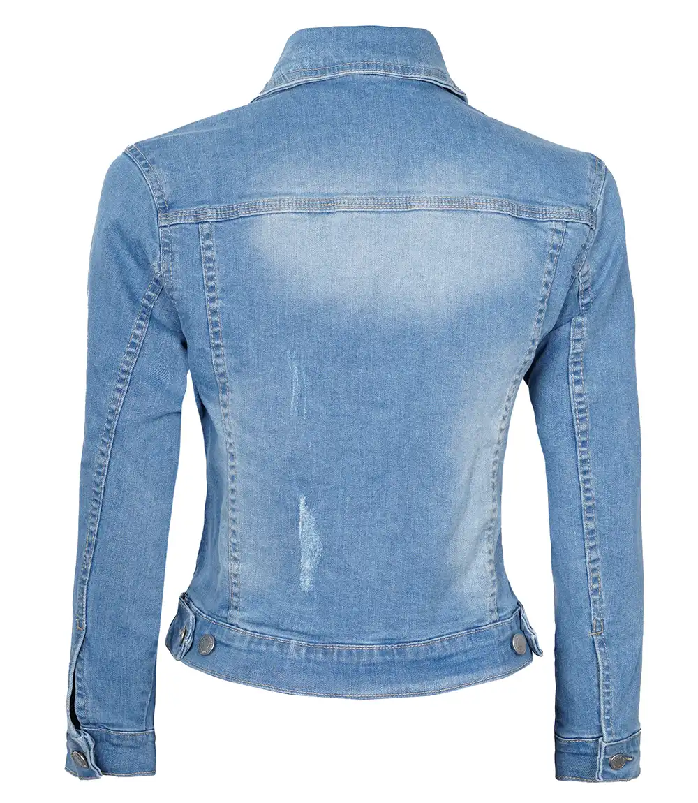 Women's Boxy Fit Light Blue Denim Jacket