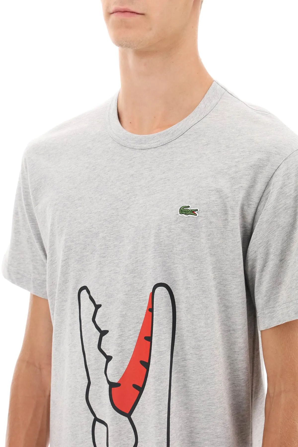 X Lacoste T Shirt With Graphic Print