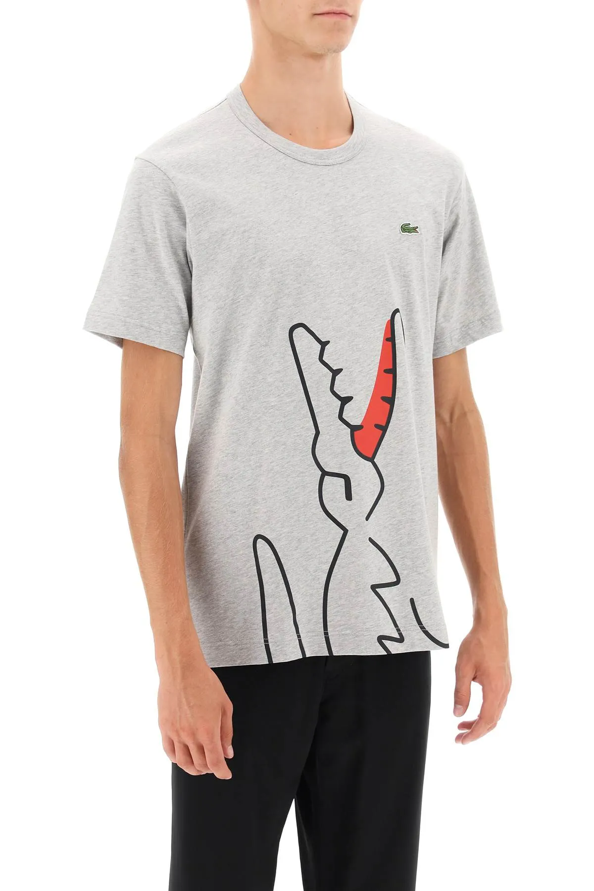 X Lacoste T Shirt With Graphic Print