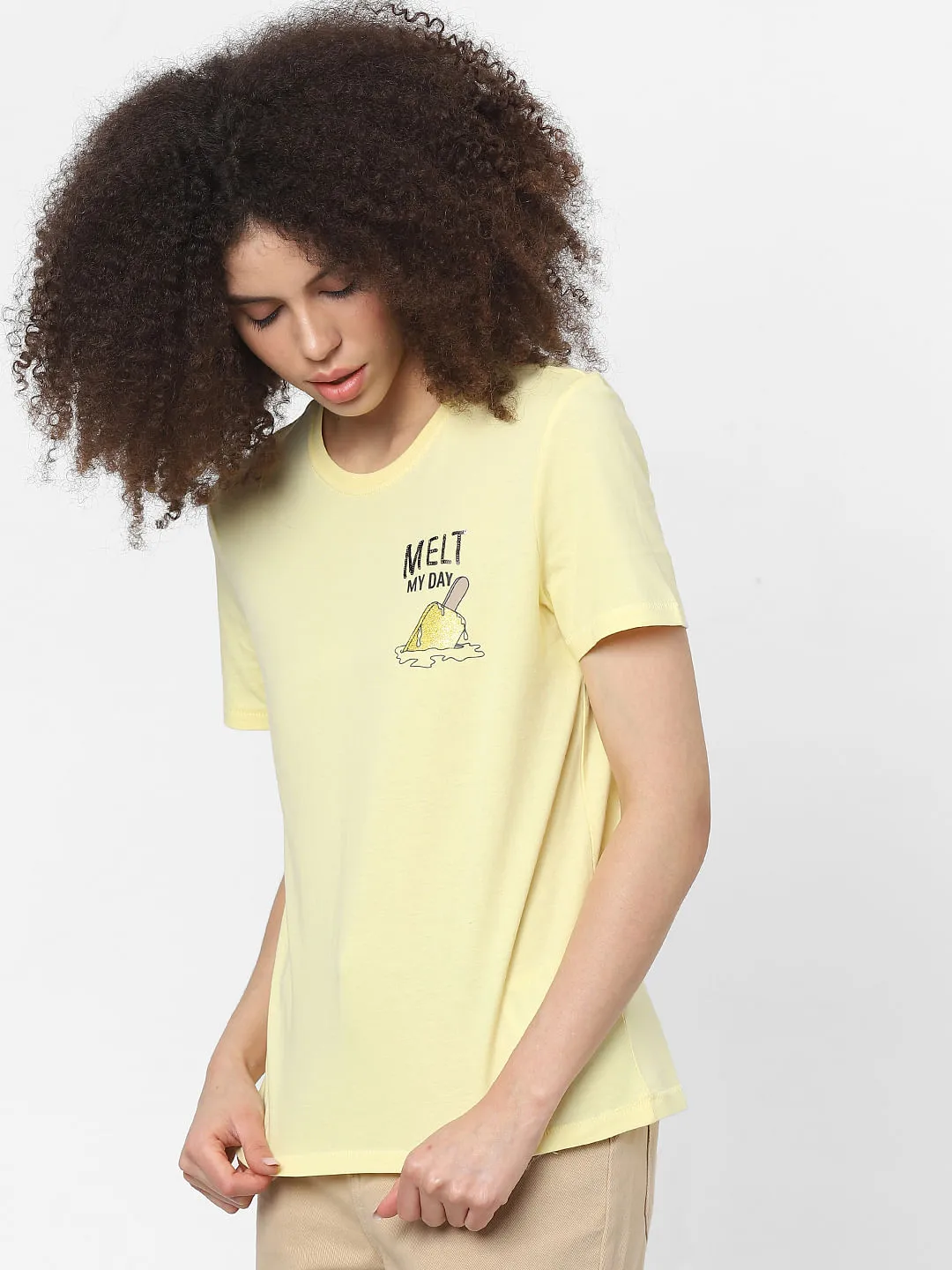 Yellow Graphic Print T-shirt