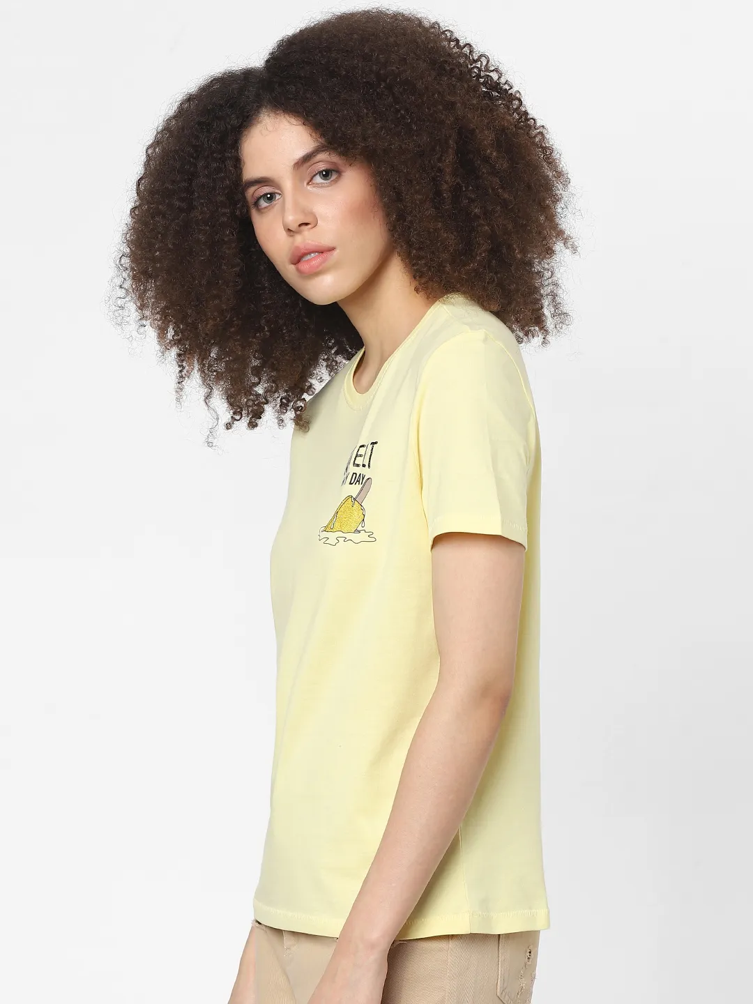 Yellow Graphic Print T-shirt