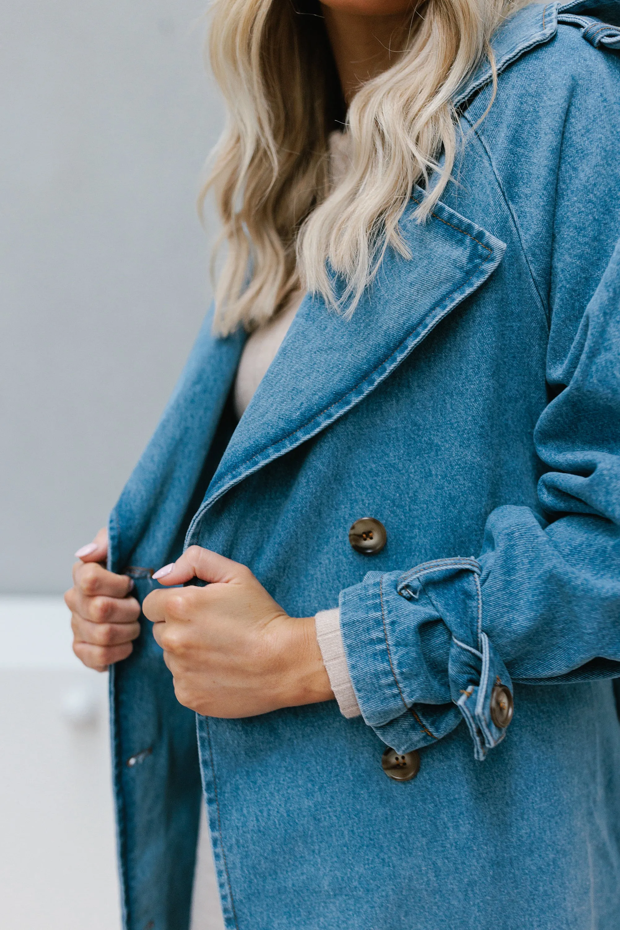 Yuki Trench Coat - Denim