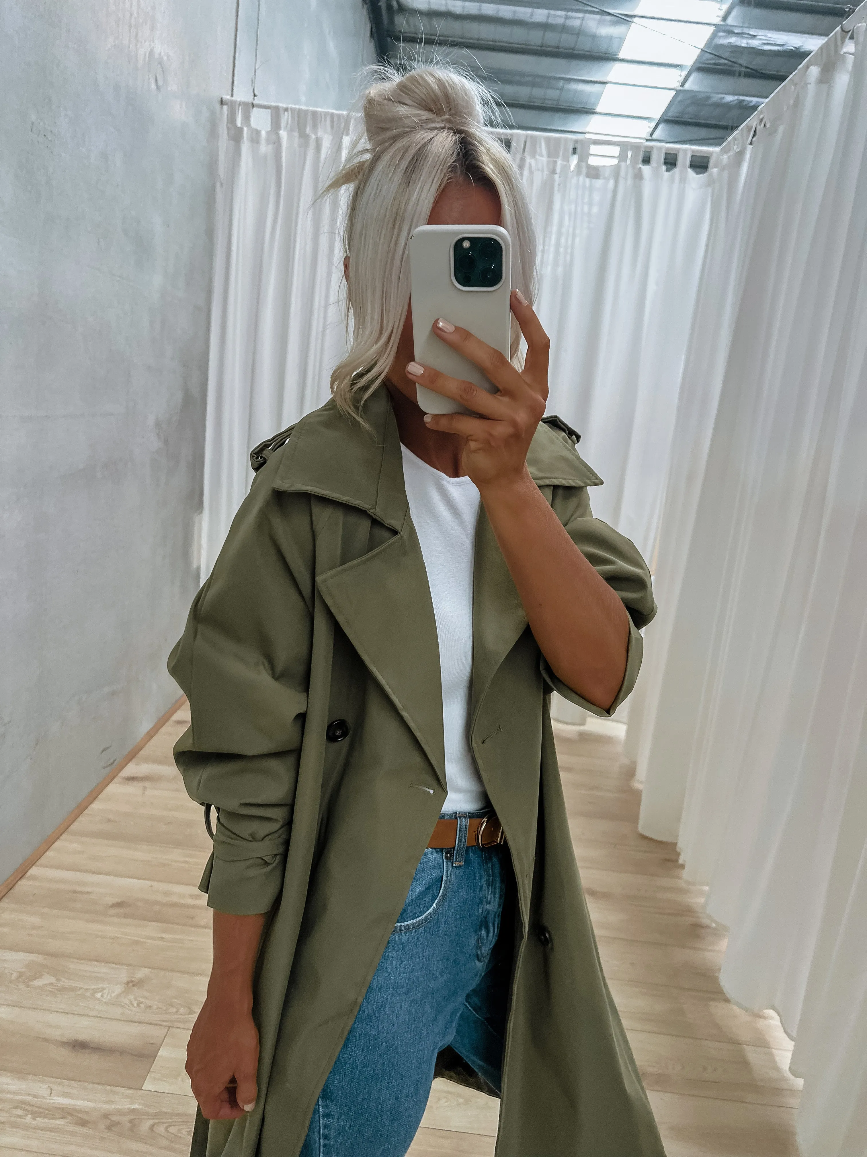 Zae Trench Coat - Khaki