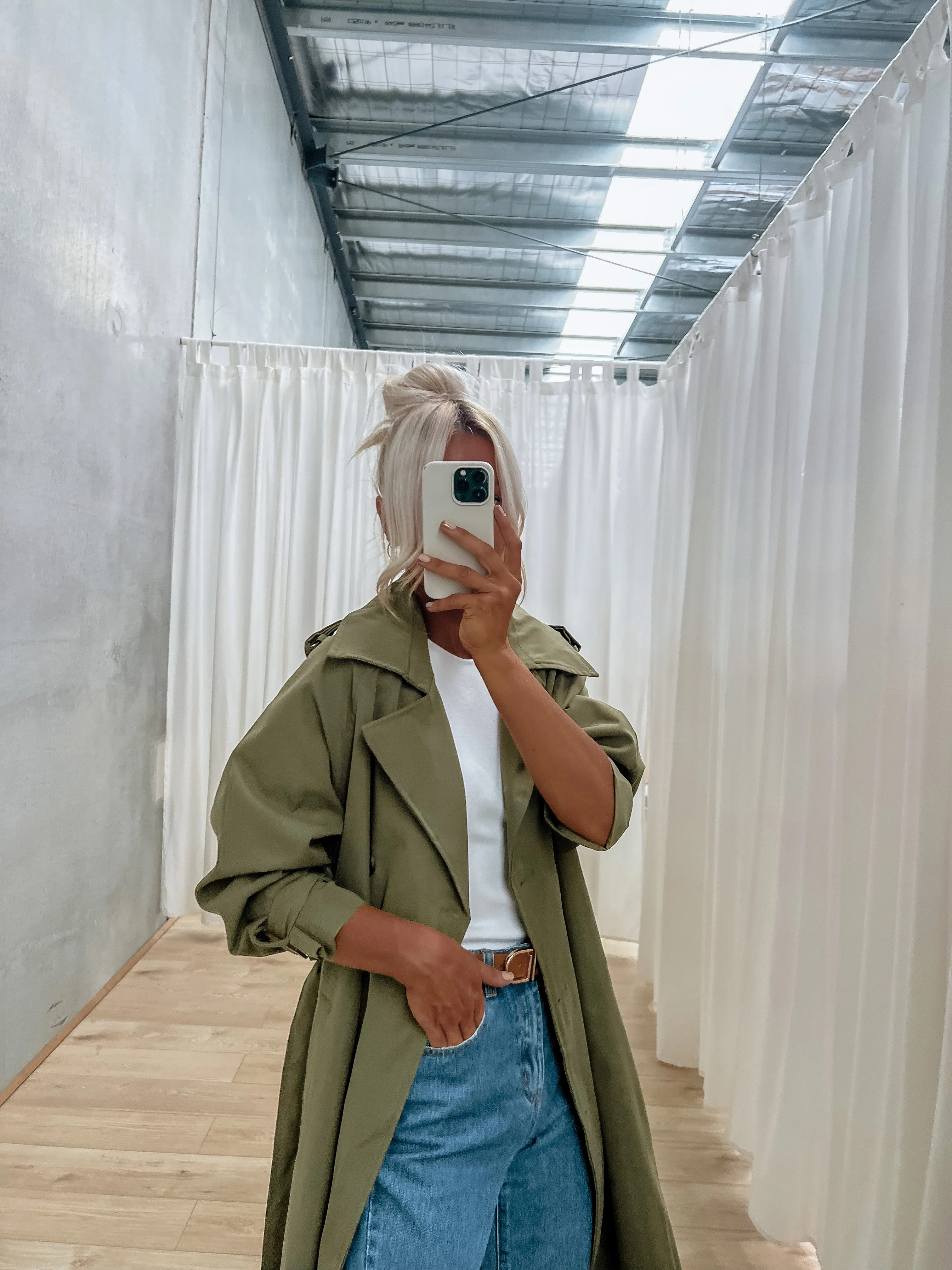 Zae Trench Coat - Khaki