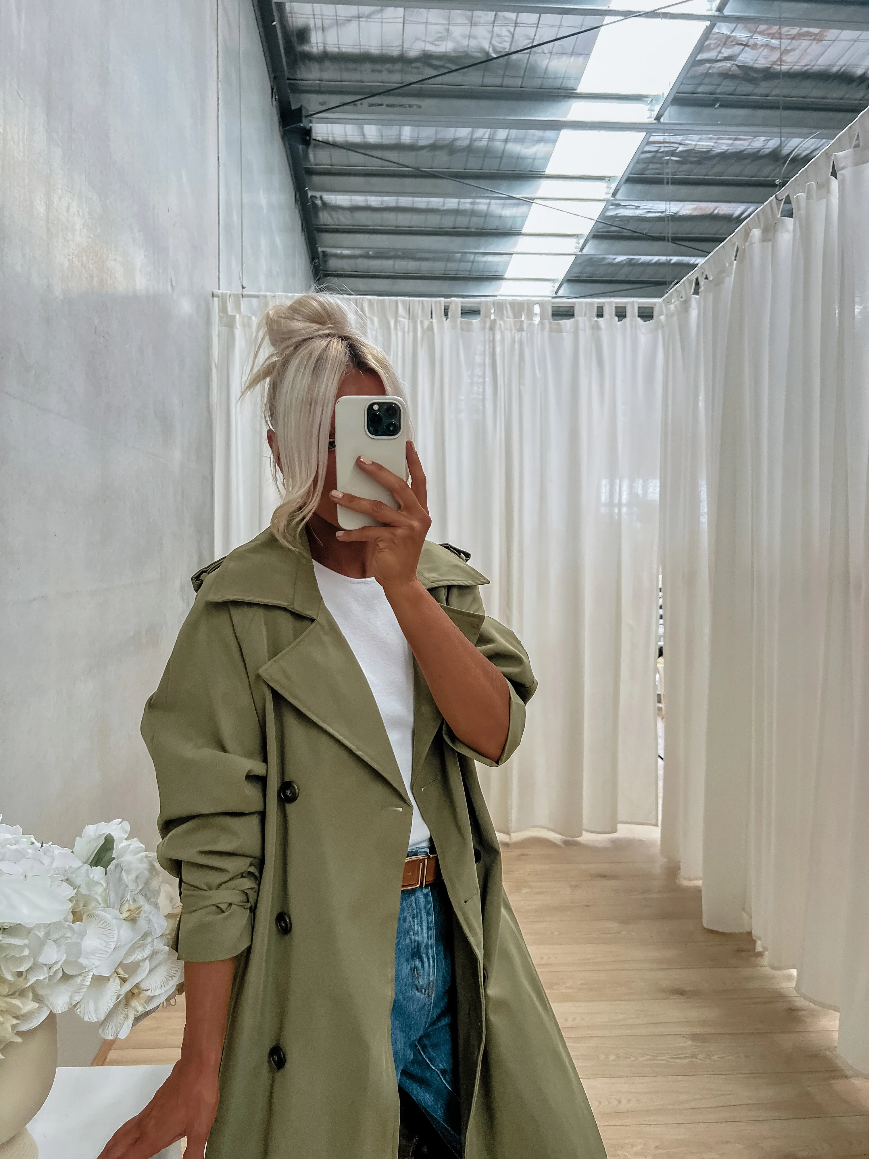 Zae Trench Coat - Khaki