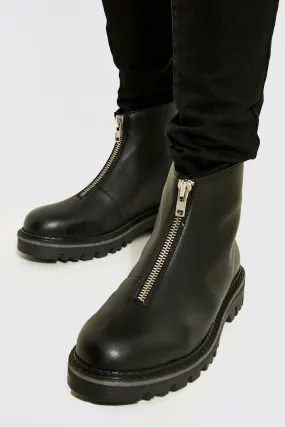 Zip Front Chelsea Boot